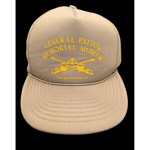 Vintage General Patton Museum Ca HAT Trucker mesh back snap back ball cap NOS